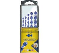 Multi-Purpose Drill Bit Set 5-Piece Diameter 4-5-6-8-10 mm