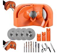 Multi-Purpose Drill Sharpener, Handheld Drill Bits Grinding Sharpener,Power Drills Sharpening Attachment for All Bits(5/64''- 5/8''),Precision Pilot Tool,Portable Drills Grinder Grinding Tool (set4)