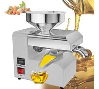 Multi-Purpose Electric Oil Press, Automatic Small Oil Press, hot cold oil extraction machine, Ideal for Families and Small Businesses, Cold/Hot Pressing for Seeds/Nuts