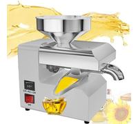 Multi-Purpose Electric Oil Press, hot cold oil extraction machine It can't press 3-6 kg of raw materials per hour,Ideal for Families and Small Businesses,Cold/Hot Pressing for Seeds/Nuts