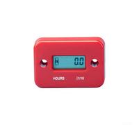 Multi Purpose Engine Timer Chronograph Waterproof IP68, Suitable for Motorboats, Lawn Mowers, and Construction Equipment Use (Red)
