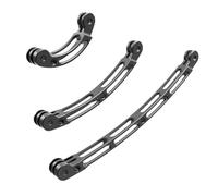 Multi-purpose extension arm for camera helmets made of aluminium, which provides easy compatibility with various cameras and attachments. Camera extension rod