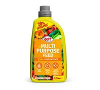 Multi Purpose Feed Concentrate 1.2L Extra Fill - Liquid Plant Food, All Purpose Fertiliser for Flowers, Vegetables & Garden Plants