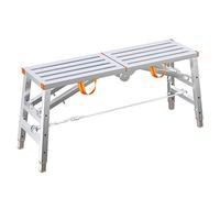 Multi-Purpose Folding Scaffold Tower Ladder - Heavy-Duty Working Platform for Tree Trimming & Detailing - Compact 15.75" x 70.87" - Silver 11.81" x 55.12"