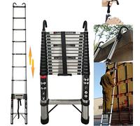 Multi-Purpose Folding Telescopic Ladder - 5M/16.4FT, Extendable, Portable, Anti-Slip, Max Load 150kg, EN131