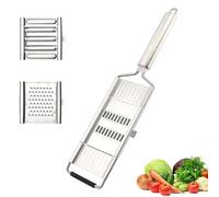 Multi Purpose Fruit & Vegetable Slicer, Shoptice 4 in 1 Multi-Purpose Vegetable Slicer Cuts Set, Handheld Stainless Steel Shredder Cutter Grater with 4 Adjustable Blades for Vegetable (3 Blades)