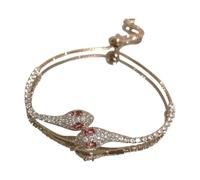 Multi-purpose gemstone snake featuring full zircon crystal design for women evening accessories