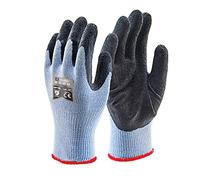 BEESWIFT Multipurpose Gloves B-Click 2000 - Latex Rubber Coated Palm - Black L (1 Pair)
