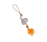 Multi-purpose Good Four Leaf Clover Chime Phone Strap Elegant Color Sturdy Acrylic Fashion Accessory Good Attraction, フリーサイズ