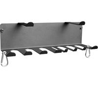 Multi-Purpose Gym Equipment Storage Rack Resistance Bands Storage Hanger Barbell Rack Heavy Duty Gym Rack for Exercise Bands, Lifting Belts and Jump Ropes (Double Layer Black)