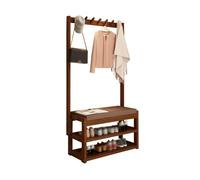 Multi-Purpose Hall Tree with Bench Freestanding Coat Rack & Shoe Storage Space-Saving Entryway nizer Stylish Coat Hanger for Entryway/Office/Bedroom (39.37"x11.42"x66.14")