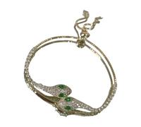 Multi-purpose jewel snake featuring full zircon crystal design for women's evening accessories