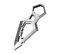 Multi-purpose Keyring - Bottle Opener Wheel Cutter Key, Compact Screwdriver Stainless Steel Keychain Ruler, for Work Camping Survival Hiking Outdoor Car