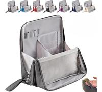 Multi-Purpose Large Capacity Oxford Cloth Standing Makeup Bag, Portable Lightweight Waterproof Organizer with Multiple Compartments, Upright Design for Travel, Work and Daily Use