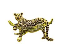 Multi Purpose Leopard Motifs Pin Sophisticated Carved Detail Alloy Fashion Accessory for Various Outfit Styles Wild Jewelry Accessory