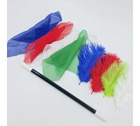 Multi-Purpose Light Up Wand Magic Tricks 7 Colors Change Produce Feathers/Silk Stage Party Illusions Gimmicks Mentalism Props