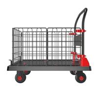 Multi-Purpose Low-Platform Cart with Foldable Sides - Heavy-Duty Storage & Transport Trolley for Easy Loading and Moving Ideal for Home & Warehouse Use
