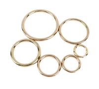 Multi-Purpose Metal Welded Round Rings, Metal Oval Ring Buckles Multicolor 2x(10-20)mm 4x(25-60)mm 5pcs(Gold,4mm*30mm)