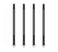 Multi-Purpose Outdoor Silicone Cable Ties with Buckles, Portable Reusable Straps for Securing Luggage, Cargo, Bundling Wires and Organizing Various Items (Black-45CM)