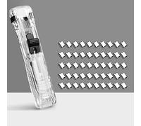 Multi Purpose Paper Clam Clip Dispenser Time Saving for Student Tests and Document Binding Lightweight Plastic (Transparent)