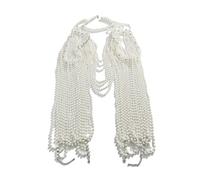 Multi Purpose Pearls Chest Chain for Vacation Photography and Fashion Shows Featuring Interchangeable Accessories Lightweight Accessory