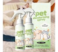 Multi-Purpose Pet Odor Eliminator Spray, 100ml Instant Pet Odor Eliminator Spray, Anti Chew Spray & Puppy Toilet Training Aid, Dog Behaviour Corrector for Indoor & Outdoor Use (2pcs)