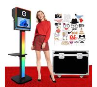 Multi-Purpose Photo Booth Machine with 15.6 inch Touch Screen, Selfie Magic Mirror DSLR photobooth, Foto box for Sharing, Wedding (Black, 15.6 Inch)