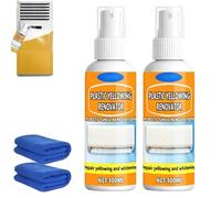 Multi-Purpose Plastic Yellowing Renovator Spray, Plastic Restorer Kit, Restores Bright Finish for Air Conditioner, Refrigerator, Toilet Seat & Home Appliances (2 Pcs)