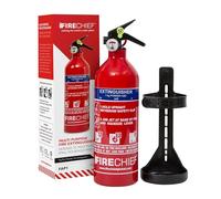 Multi Purpose Powder Fire Extinguisher - Ready to Use in Seconds - 1kg ABC Fire Extinguisher for Home & Kitchen Use - 5 Year Guarantee - Firechief Travel Extinguisher for Cars, Campervans & Caravans