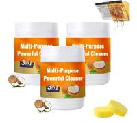Multi Purpose Powerful Cleaner, Coconut Oil Cleaning Paste, All-Purpose Cleaner Removes Stains for Faucets, Tiles, Oven & Stove Top (3pcs)