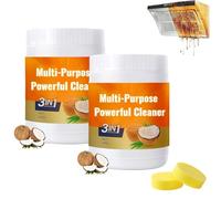 Multi Purpose Powerful Cleaner, Coconut Oil Cleaning Paste, All-Purpose Cleaner Removes Stains for Faucets, Tiles, Oven & Stove Top (2pcs)