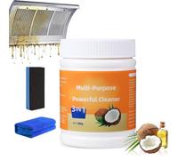 Multi-Purpose Powerful Cleaner for Kitchen, 2026 Upgraded Heavy Kitchen Grease Remover, 3 in 1 Coconut Oil Cleaning Paste Household Degreasers for Faucets, Tiles, Oven & Stove Top (1 Set)