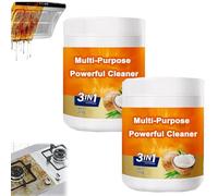 Multi-Purpose Powerful Cleaner for Kitchen, 3 in 1 Stainless Coconut Oil Cleaning Paste, Microwave Cleaner, Heavy Duty Oven Cleaner, for Tiles, Kitchen, Toilet (2pcs)