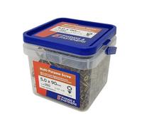 Multi-Purpose Pozi Compatible Screw CSK ST ZYP 5.0 x 90mm Tub 350