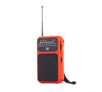 Multi Purpose Radio With Easy Controls, Rechargeable Via Type C, Ideal For Outdoor Adventures And Emergencies(Red)