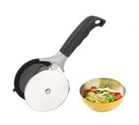 Multi-Purpose Salad Rolling Cutter, Ergonomic Pizza Slicer for Vegetables, Herbs, Dough, Ideal for Kitchen, Restaurant, Catering, Stainless Steel