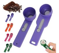 Multi Purpose Scoop with Built in Funnel, Funnel Scoop for Powder, Scoop with Built in Funnels, Collagen Formula Coffee Scoops & Funnels System, for Ground Coffee, Protein Powder, Tea (Purple)