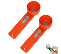 Multi Purpose Scoop with Built in Funnel,Mess-Free Multipurpose Scoop with Funnel for Easy Dispensing of Protein Powder, Collagen, Coffee & More into Narrow Bottles (Orange, 2TBS 2PCS)