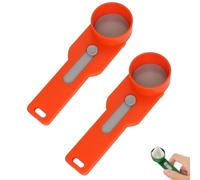 Multi Purpose Scoop with Built in Funnel,Mess-Free Multipurpose Scoop with Funnel for Easy Dispensing of Protein Powder, Collagen, Coffee & More into Narrow Bottles (Orange, 4TBS 2PCS)