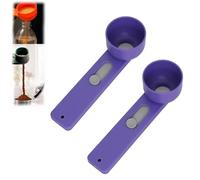 Multi Purpose Scoop with Built in Funnel, Multifunctional Powder Sliding Spoon, Multipurpose Scoop with Built-in Funnel, Portable Design, for Ground Coffee, Protein Powder, Tea (Purple)