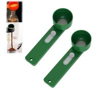 Multi Purpose Scoop with Built in Funnel, Multifunctional Powder Sliding Spoon, Multipurpose Scoop with Built-in Funnel, Portable Design, for Ground Coffee, Protein Powder, Tea (Green)