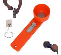 Multi Purpose Scoop with Built in Funnel, PowderPal Mess-Free Measuring Scoop & Funnel System for Narrow Bottles, Easy Dispensing of Coffee, Protein, Collagen & Pre-Workout Powders (Orange,2TBS)