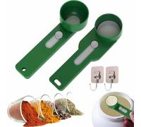 Multi Purpose Scoop with Built in Funnel, Powderpal Mess-Free Powder Scoop, Collagen Formula Coffee Scoops & Funnels System for Narrow Bottles, Easy Dispensing of Various Powders (Orange)