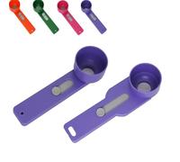 Multi Purpose Scoop With Built In Funnel, Powderpal Mess-Free Powder Scoop, Easy Dispensing of Various Powders, Collagen Formula Coffee Scoops & Funnels System for Narrow Bottles (PURPLE)