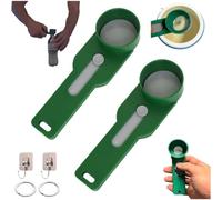 Multi Purpose Scoop with Built in Funnel, Powderpal Mess-Free Powder Scoop, Easy Dispensing of Various Powders, Collagen Formula Coffee Scoops & Funnels System for Narrow Bottles (Green, 4TBS 2PCS)