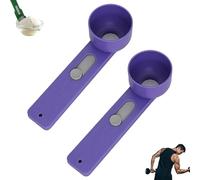 Multi Purpose Scoop with Built in Funnel, Powderpal Mess-Free Powder Scoop for Collagen, Protein, Formula & Coffee, Fits Narrow Bottles, Easy Dispensing Tool (Purple,Narrow Handle)