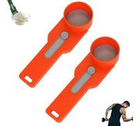 Multi Purpose Scoop with Built in Funnel, Powderpal Mess-Free Powder Scoop for Collagen, Protein, Formula & Coffee, Fits Narrow Bottles, Easy Dispensing Tool (Orange,Wide Handle)