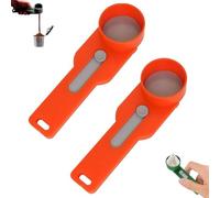 Multi Purpose Scoop with Built in Funnel, Powderpal Mess-Free Powder Scoop for Protein, Collagen, Formula, Coffee & More, Fits Narrow-Mouth Bottles (Orange,Wide Handle)