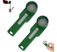 Multi Purpose Scoop with Built in Funnel, Powderpal Mess-Free Powder Scoop for Protein, Collagen, Formula, Coffee & More, Fits Narrow-Mouth Bottles (Green,Wide Handle)