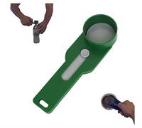 Multi Purpose Scoop with Built in Funnel, Powderpal Mess-Free Powder Scoop,Precise Protein Powder Sliding Spoon,Collagen Formula Coffee Spoon System for Narrow Bottles,Easy Dispensing (Green)